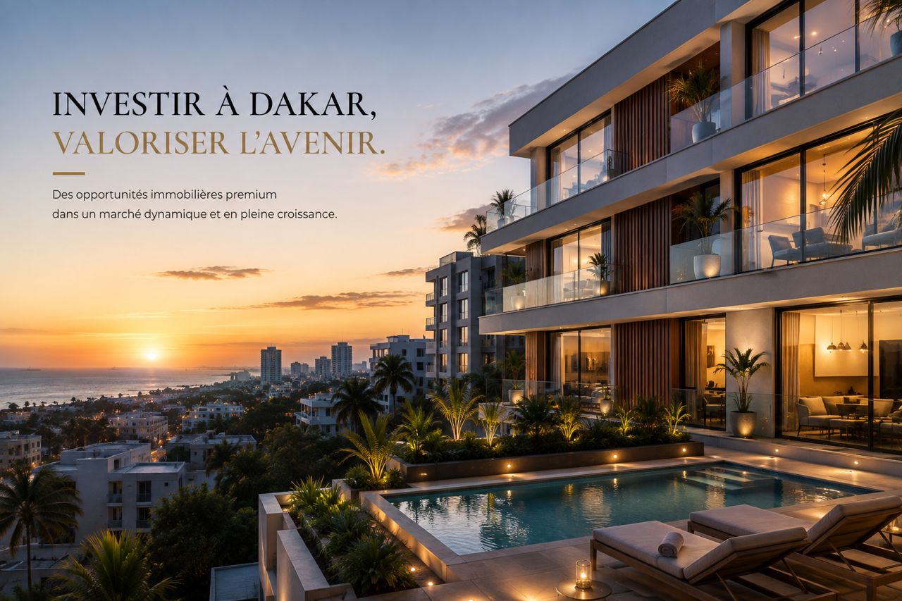 Résidence premium avec vue sur Dakar au coucher du soleil